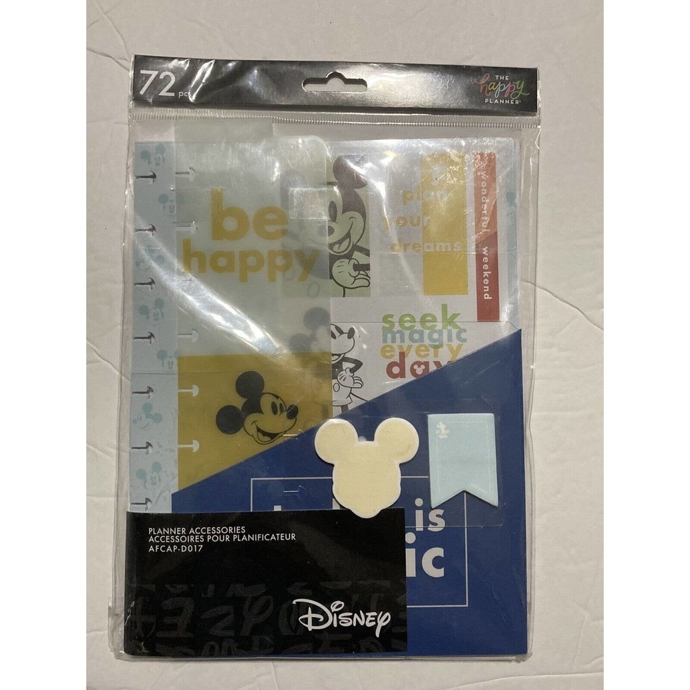 HAPPY PLANNER Disney Mickey Mouse 72 Piece Planner Accessories Stickers Bookmark